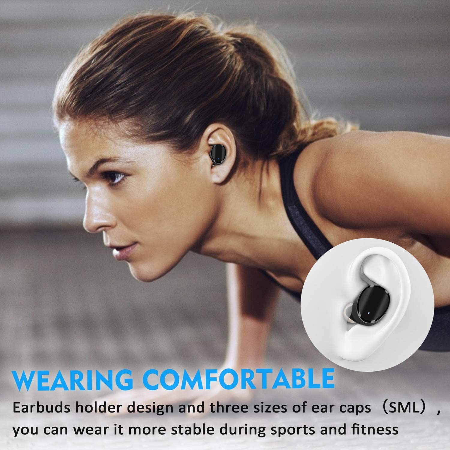 DuoTen IPX7 Waterproof Wireless Earbuds Bluetooth 5.0 Wireless