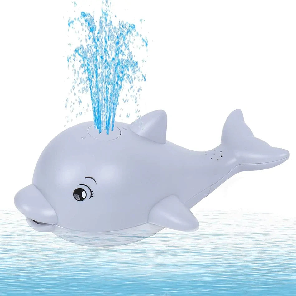 "Electric Whale Bath Ball: Water Spray Shower Toy with Light and Music