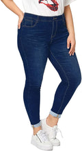 Charger l&#39;image dans la galerie, ALLABREVE Women Plus Size Ripped Stretch Skinny Jeans, High Rise Distressed Denim Jegging

