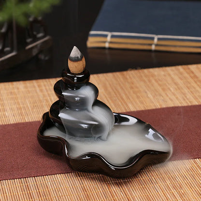 Creative Home Decor Backflow Stick Incense Burner Ceramic Censer Home Decoration Use In Home Teahouse