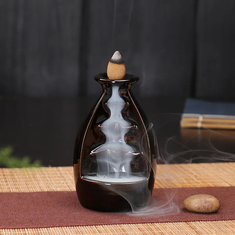 Creative Home Decor Backflow Stick Incense Burner Ceramic Censer Home Decoration Use In Home Teahouse