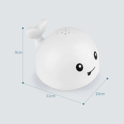 "Electric Whale Bath Ball: Water Spray Shower Toy with Light and Music