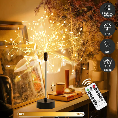 Tree Night Light 120LEDs Remote Controls Fairy Table Lamp Modern Creative Night Light for Bedroom Wedding Party Christmas Decor