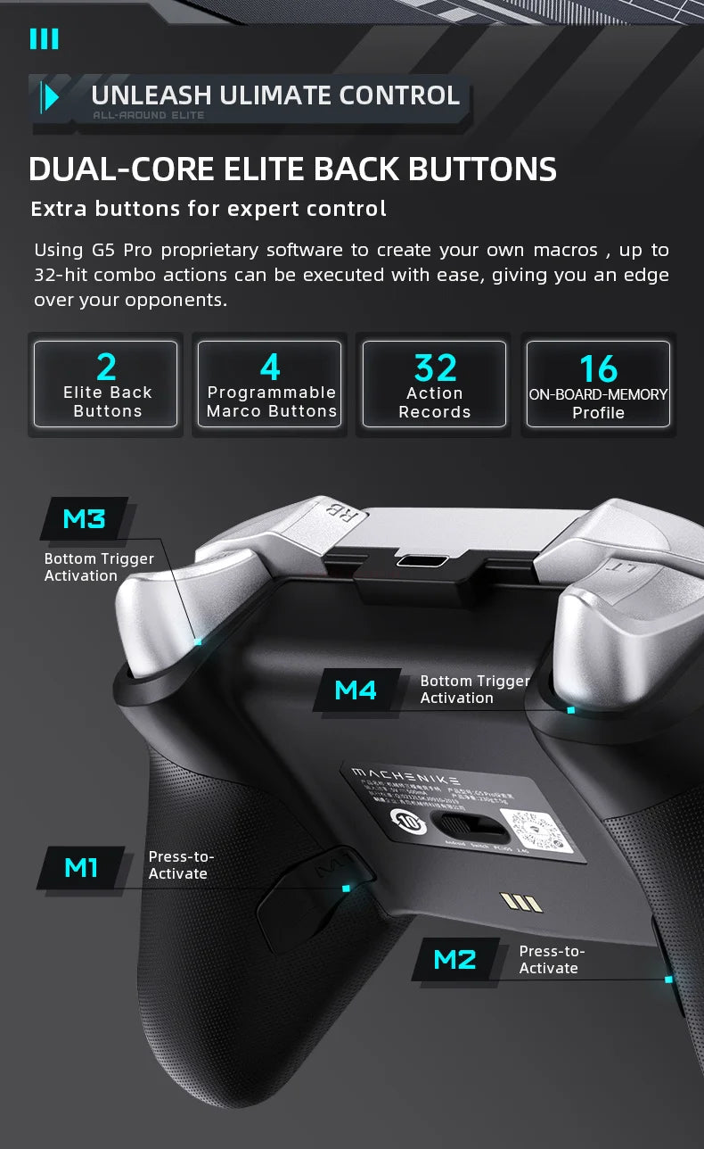 MACHENIKE G5 Pro Gaming Controller Three Mode Fps Wireless Game Pad Hall Trigger Joystick For Switch Pc Steam Gift