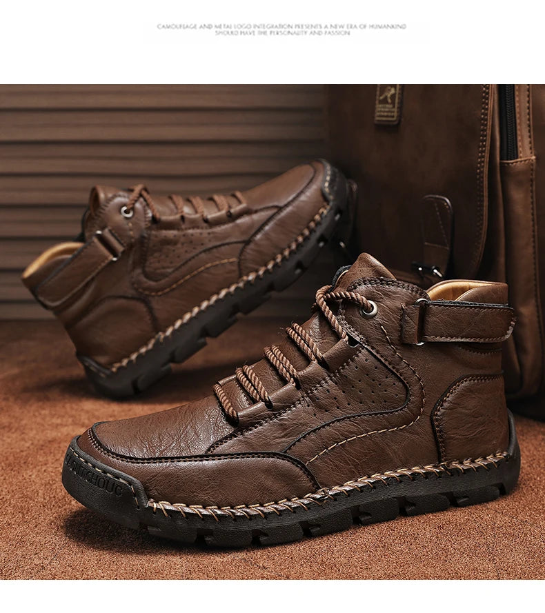 Loafers Ankle Boots Male Sneakers Sports and Leisure Casual Sneaker Leather Shoes Men's Casual Shoes Work Boots for Men Fashion