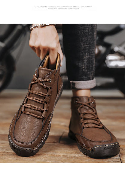 Loafers Ankle Boots Male Sneakers Sports and Leisure Casual Sneaker Leather Shoes Men's Casual Shoes Work Boots for Men Fashion