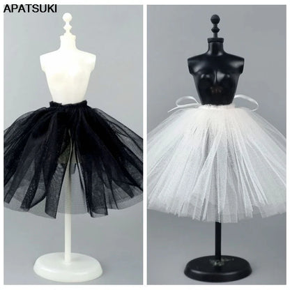 1PC Petticoat Crinoline For Barbie Doll Slip Ballet Dress Tutu Underskirt Clothes Outfits 1/6 BJD Dollhouse Accessories DIY Toys