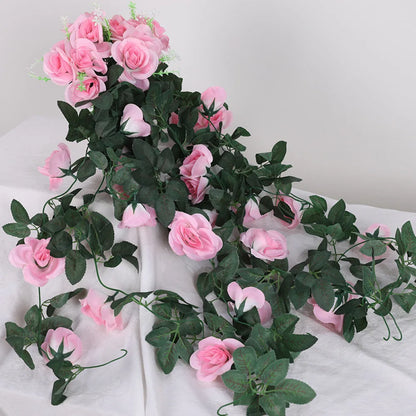 80cm Artificial Flowers Hanging Rose Vine Home Wedding Party Balcony Decor Outdoor DIY Garland Artificial Plants Fake Flower