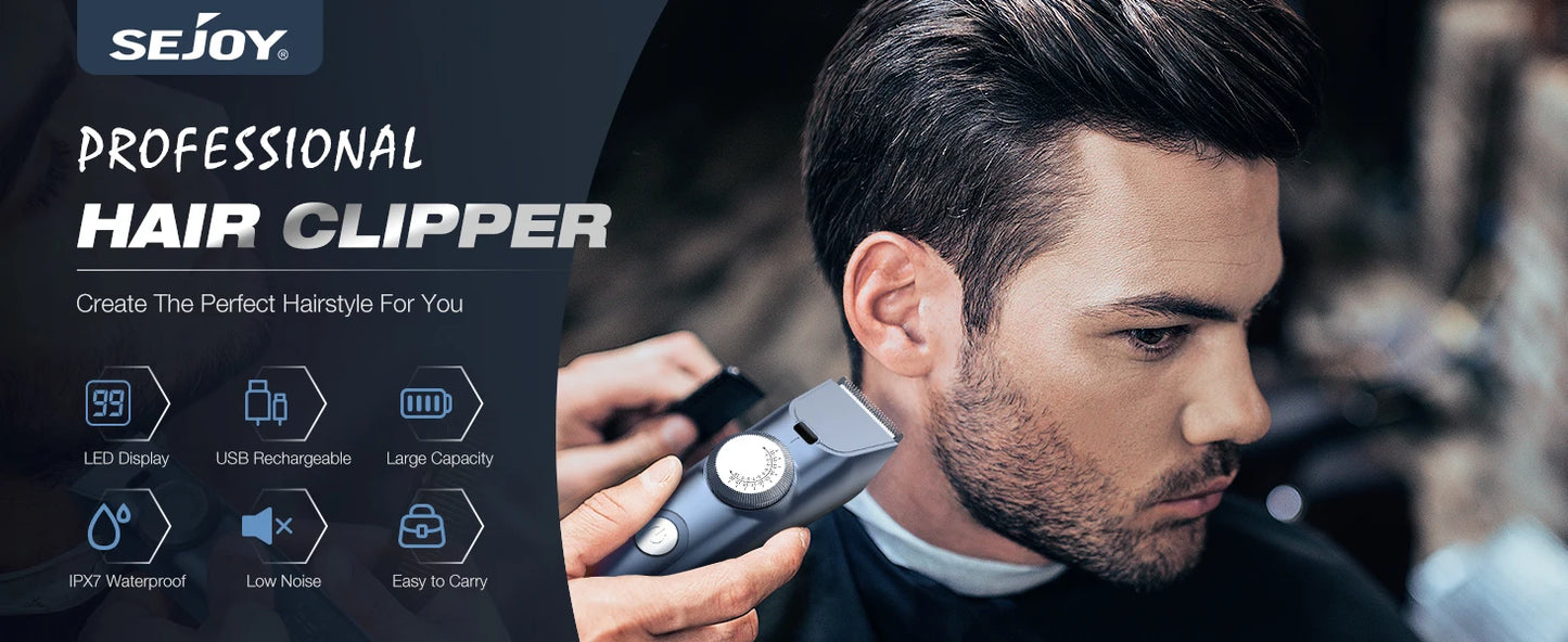 SEJOY Beard Trimmer for Men Hair Clipper for Mustache Clippers for Hair Cutting Cordless  Hair Trimmer