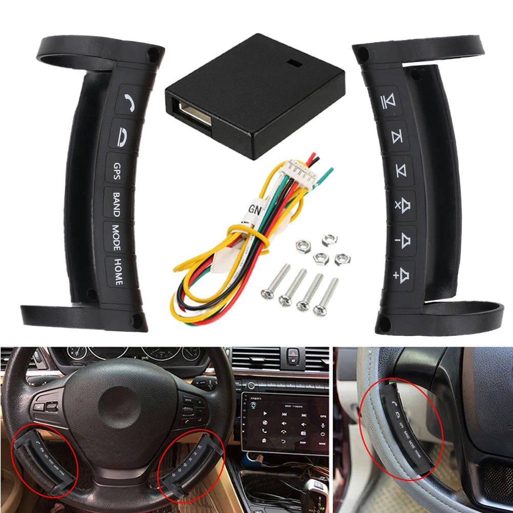 Universal Car Steering Wheel Control Multi-function Button Car Navigation DVD Player GPS Radio Remote Control Wireless 6 Button