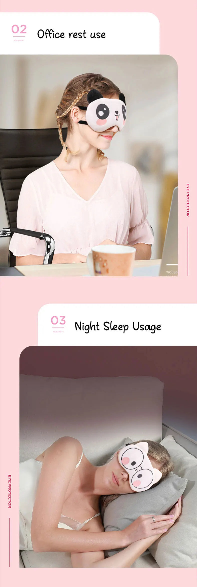 Eye Mask for Sleeping Eye Patch Shading Sleep Eyepatch Women Travel Relax Cover Eyeshade Health Sleeping Shield Eye Care Tools