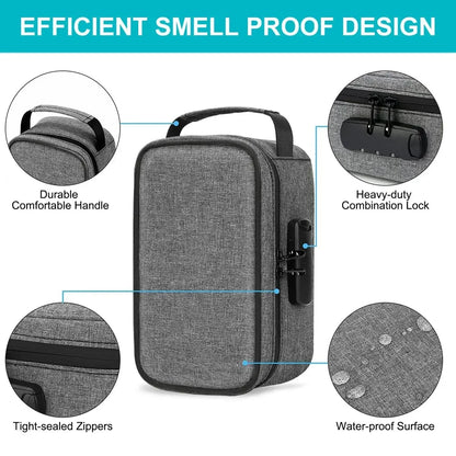 Odor Smell Proof Cigarette Stash Bag Tobacco Jar Bottle Storage Case Bag Odor Proof Storage Case Container with Combination Lock