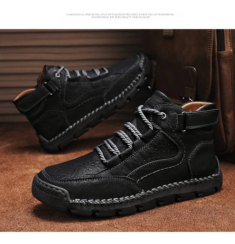 Loafers Ankle Boots Male Sneakers Sports and Leisure Casual Sneaker Leather Shoes Men's Casual Shoes Work Boots for Men Fashion