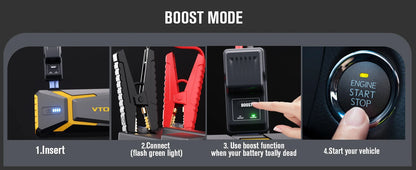 VTOMAN Power Bank 20000mAh Jump Starter Portable Charger Car Booster 4500A Auto Starting Device Emergency Car Battery Starter