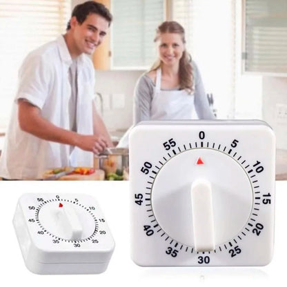 Wind Up Mechanical Alarm Timer 60 Minutes Stopwatch Visual Countdown Timer Cooking Time Manager For Home Kitchen Cooking