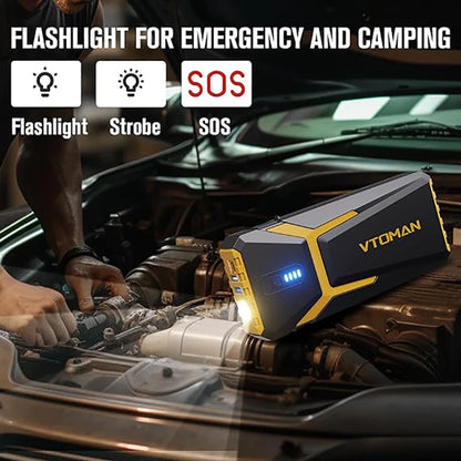 VTOMAN Power Bank 20000mAh Jump Starter Portable Charger Car Booster 4500A Auto Starting Device Emergency Car Battery Starter