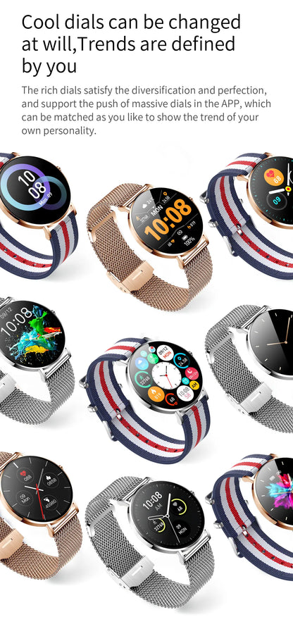 2024 Ultra Thin Smart Watch For Women Full Touch Screen IP67 Waterproof Ladies Watches Sports Fitness Tracker Women’s Smartwatch