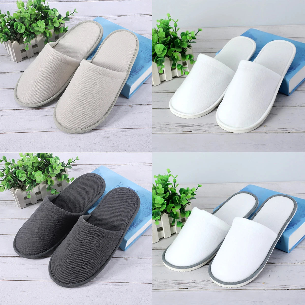 1 Pair Disposable Slippers Hotel Travel Slipper Sanitary Party Home Slipper Guest Use Folding Men Women Indoor Slippers