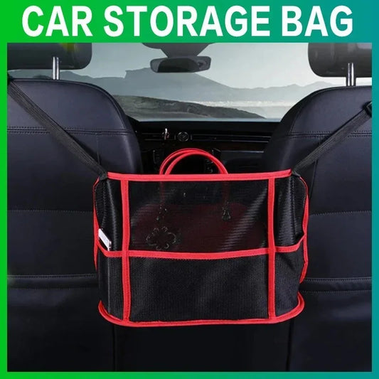 Car Net Pocket Handbag Holder Organizer - Seat Side Storage, Interior Accessories