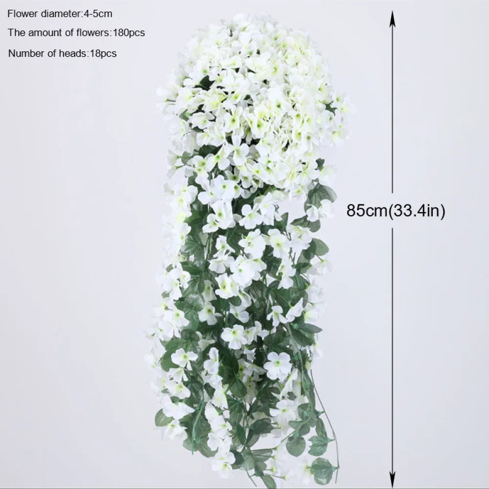 80cm Artificial Flowers Hanging Rose Vine Home Wedding Party Balcony Decor Outdoor DIY Garland Artificial Plants Fake Flower