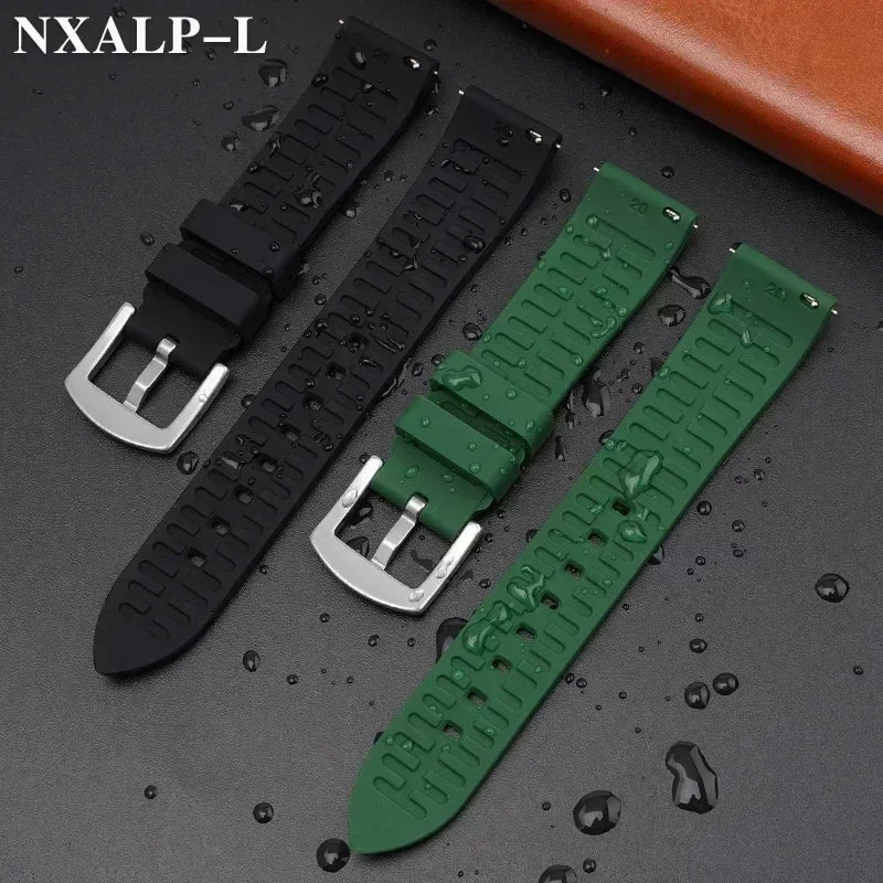 Silicone Watch Band 18mm 19mm 20mm 21mm 22mm 24mm Men's Sports Watrproof Strap for Rolex for Seiko Watch Replacement Watchband