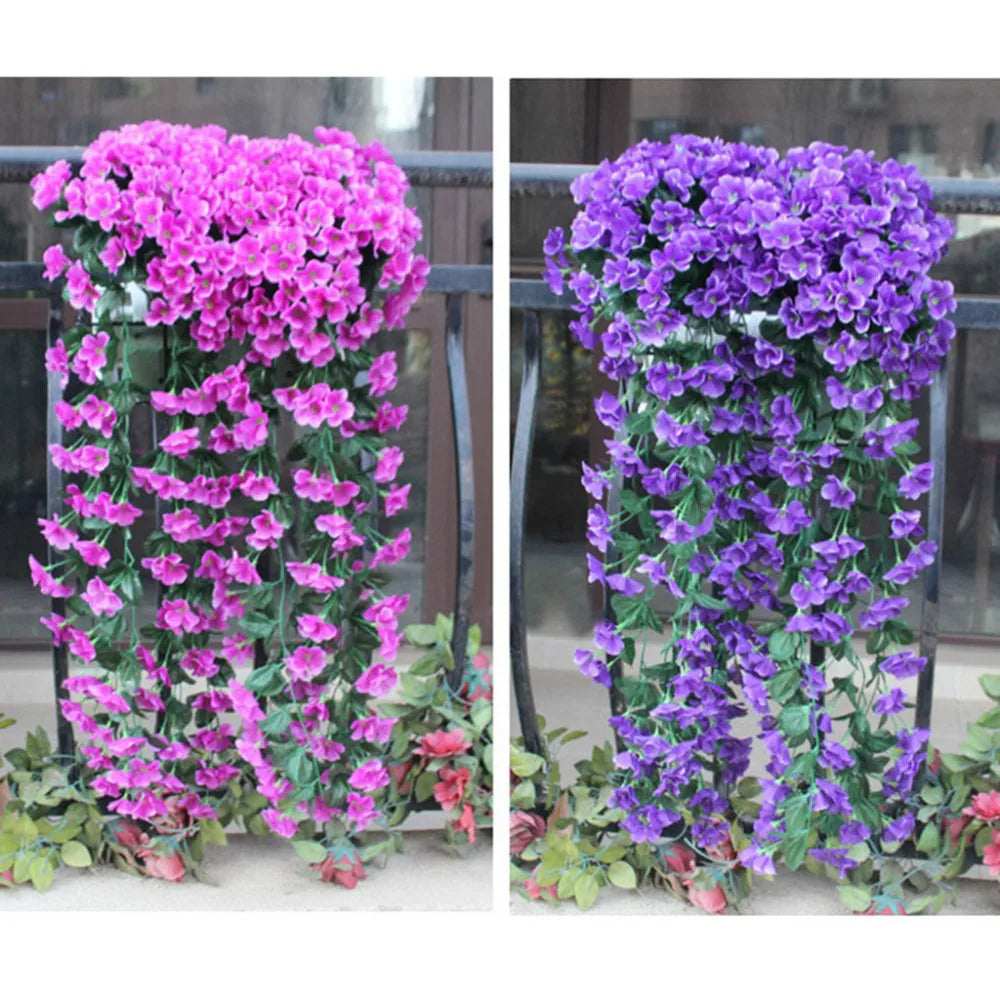 80cm Artificial Flowers Hanging Rose Vine Home Wedding Party Balcony Decor Outdoor DIY Garland Artificial Plants Fake Flower