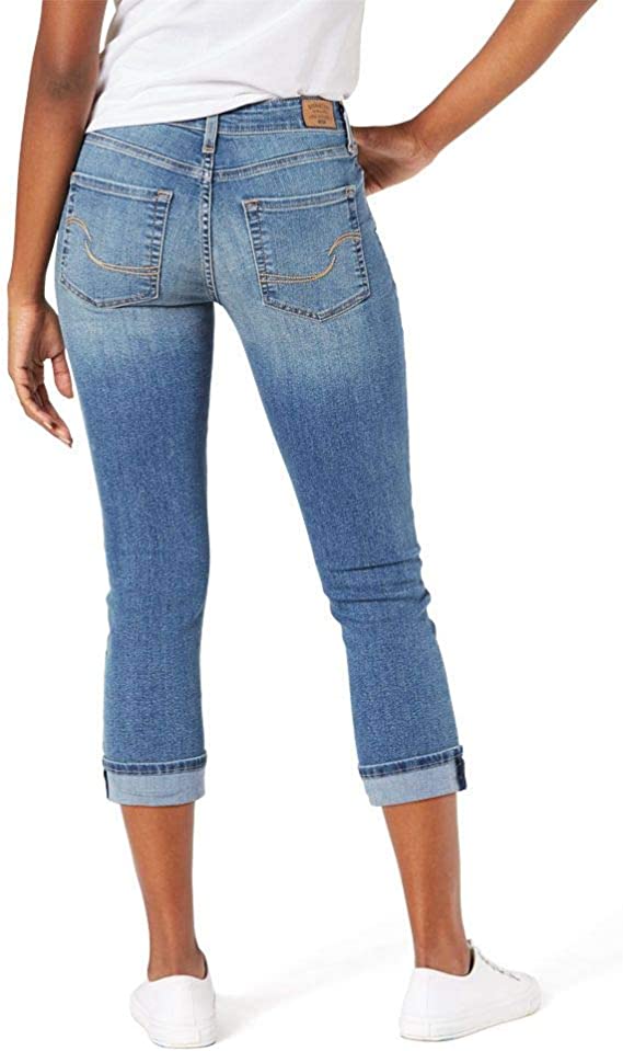 Signature by Levi Strauss & Co. Gold Label Women's Mid-Rise Slim Fit Capris (Available in Plus Size)