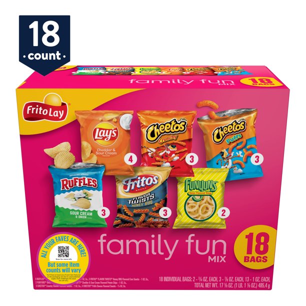 Frito-Lay Family Fun Mix Variété Lot de 18