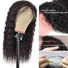 Charger l&#39;image dans la galerie, Deep Wave Lace Front Wigs Human Hair 13X4 Lace Frontal Wigs Human Hair Wigs for Black Women HD Transparent Lace Front Wigs Human Hair Pre Plucked with Baby Hair 16inch Water Curly Lace Closure Wig
