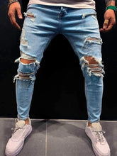 Charger l&#39;image dans la galerie, Men Ripped Skinny Jeans
