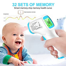 Charger l&#39;image dans la galerie, Thermometer for Fever, Non-Contact Forehead Thermometer with Object Mode Function, Touchless Infrared Digital Temperature Gun, Fever Alert and Set Memory Recall, Care Thermometer for Adults(Blue)
