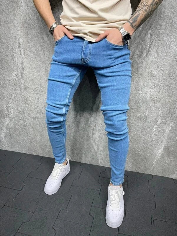 Men Pocket Skinny Jeans