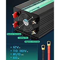 Charger l&#39;image dans la galerie, Mxmoonfree 5000W Pure Sine Wave Power Inverter 12V DC to 110V AC with Wireless Remote Control LCD Display 1 USB Port, 4 AC Outlets, 2 Terminal Blocks for RV Truck Cabin Off Grid

