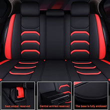 Charger l&#39;image dans la galerie, Full Set All Seasons Car Luxury Seat Cover for Toyota CHR C-HR 2016-2020 Leather Waterproof Protection Covers Non-Slip Seat Cushions Compatible with Airbag Black Red
