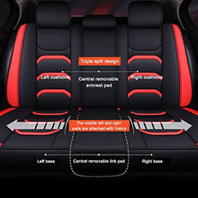 Charger l&#39;image dans la galerie, Full Set All Seasons Car Luxury Seat Cover for Toyota CHR C-HR 2016-2020 Leather Waterproof Protection Covers Non-Slip Seat Cushions Compatible with Airbag Black Red
