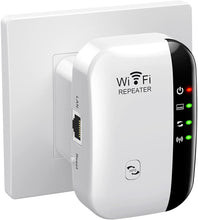Charger l&#39;image dans la galerie, WiFi Extender Signal Booster Up to 2640sq.ft The Newest Generation, Wireless Internet Repeater, Long Range Amplifier with Ethernet Port, Access Point, 1-Tap Setup, Alexa Compatible N300
