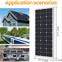 Charger l&#39;image dans la galerie, SOLPERK 200W Solar Panels 12V, Monocrystalline Solar Panel Kit with High Efficiency Module PV Power for Battery Charging
